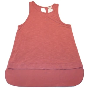 J Crew Women’s Rust Sleeveless Layer Look Knit Top Key Hole Back Small NWT - Picture 1 of 8