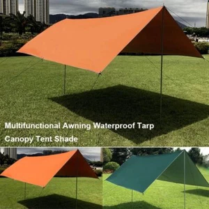 Silicone Coating Awning Waterproof Tarp Outdoor Camping Sun Protection Tarp - Picture 1 of 9