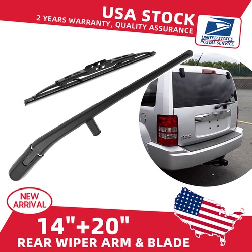 Rear Wiper Arm & Blade & Cover For Jeep Liberty 20082012 back