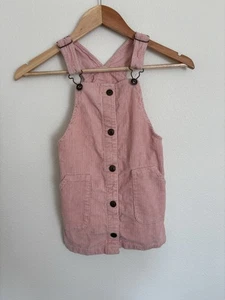 OshKosh B'gosh Pink Corduroy Girls Overalls Button Front - Picture 1 of 7