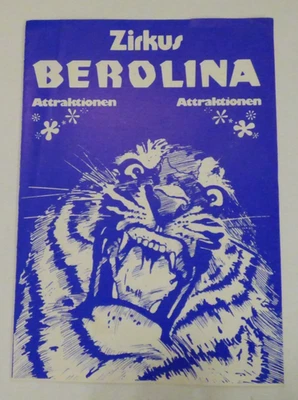 Zirkus Berolina Attraktionen Manege Artistik Prospekt DDR 1985 - Bild 1 von 3