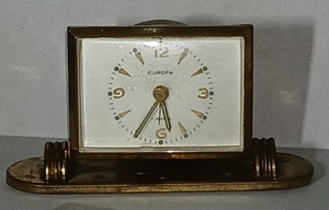 Vintage Rare Europa 7 Jewel Swiss Made Alarm Clock - Picture 1 of 8