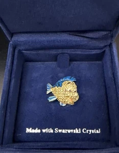Disney Swarovski Flounder Tack Pin Limited Edition 243/1000 W/Box - Picture 1 of 7