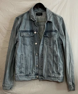 Pacsun Denim Jacket Japan Fighting Dragon And Tiger Yin Yang Embroidered Size M - Picture 1 of 6