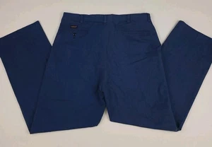 Vintage 70s Deecee Thin Blue Chino Pants Vtg Work Utility Made In USA 34x30 Fit - Picture 1 of 6