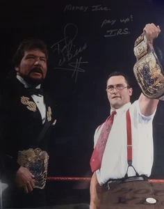 Ted DiBiase & IRS Authentic Dual Signed 16x20 Photo W/ JSA COA WWF WWE - Picture 1 of 2