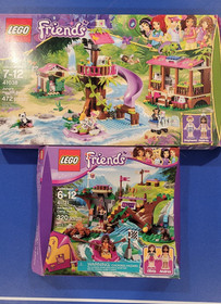 LEGO FRIENDS 41038 Jungle Rescue Base, 41121 Adventure Camp Rafting - Complete