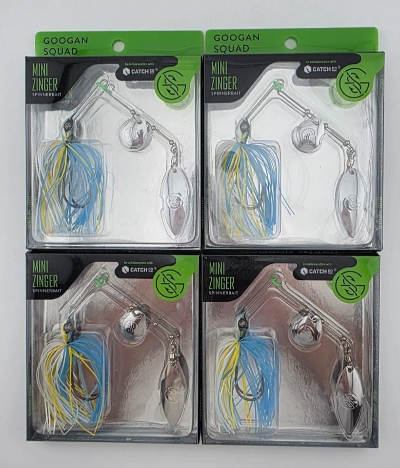 (4) Lote de 4 señuelos de pesca Googan Mini Zinger 1/4 oz Spinnerbait - Sexy Shad Foto 1 de 1