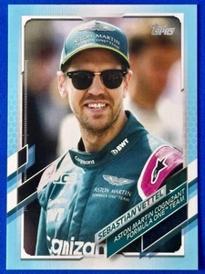 2021 Topps Formula 1 F1 Drivers Aqua Sebastian Vettel 170/199 #27 Aston Martin - Picture 1 of 3