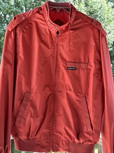 VTG Members Only Classic Bomber Jacket Sz 40 Red Burgundy Full Zip Lined - Picture 1 of 20