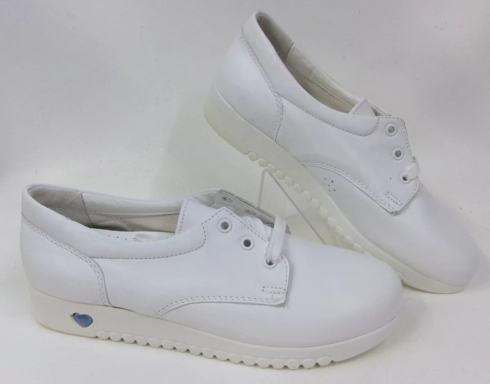 Zapatos de Trabajo Nurse Mates 5514 Cuero Blanco EE. UU. Talla 7 Usados en Excelente Condición Foto 1 de 4