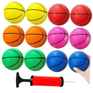 12 Pcs 5 Inch Mini Basketballs,Colorful Rubber InflatableBasketball,Pool Kick - Picture 1 of 7