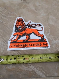 1980's nos Steadham Lion Sticker Sure Grip Skateboards Vintage - Picture 1 of 2