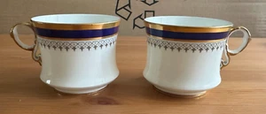 CAULDON CHINA ENGLAND T2950 COBALT BLUE / GOLD PATTERN - 2 x TEA CUPS - Picture 1 of 4
