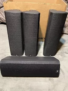 4 JBL Sat2 Satellite Black Speakers And 3 Wall Mounts - Picture 1 of 6
