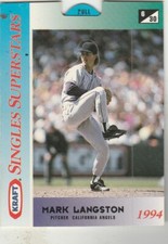 FREE SHIPPING-MINT-1994 Kraft Singles #6 Mark Langston California Angels
