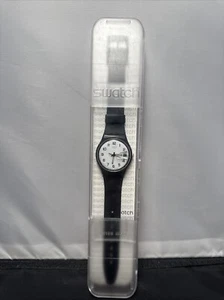 Swatch Once Again Unisex GB743 Casual Day Date Black Resin Quartz Watch 7 1/2" - Picture 1 of 10
