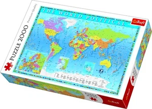 Rompecabezas Trefl 2000 Piezas Adulto Grande Mapa Político del Mundo Piso NUEVO - Imagen 1 de 2