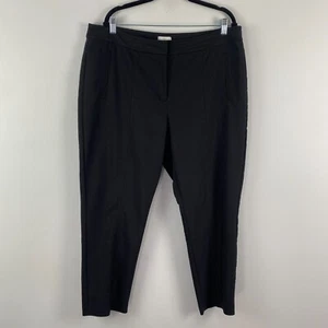 Chicos So Slimming Ankle Pants Size 3 US 16 Black Stretch Cotton Blend - Picture 1 of 10