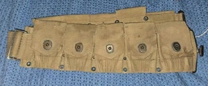 Mills WWI US Army M1910 10 Cartridge AMMO BELT 1916 Co A 1st Mp Battalion Mst - Picture 1 of 13