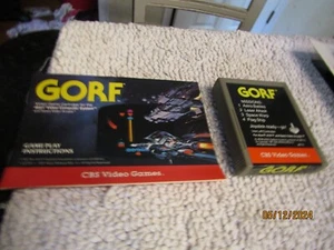 Vintage CBS Games Atari Gorf Game Program Cartridge M8776 w Instructions 1981 - Picture 1 of 4
