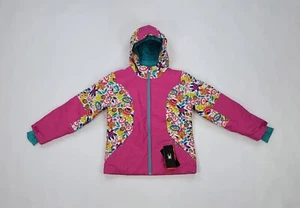 Spyder Dreamer Jacket Girls Large Pink Floral Hooded - Picture 1 of 11