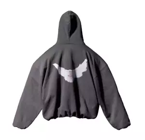 XS Authentic New Yeezy x Gap Engineered By Balenciaga Dove Washed Black Hoodie - Picture 1 of 2