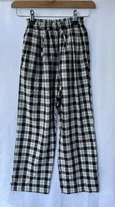 Zara Kids Black White Check Trousers Age 10 W20 L22 - Picture 1 of 10