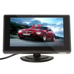 4.3'' TFT LCD Screen Car Rear View Monitor 2-CH Video Input for Reverse Parking - Picture 1 of 10