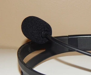 1 black Microphone Headset Windscreen Sponge Foam Mic Cover (one) 35mm x 23mm - Picture 1 of 6