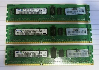Samsung M393B5270CH0-YH9Q5 12GB (3x4GB) 1Rx4 PC310600 ECC CL9 240P Server Memory - Image 1 of 4