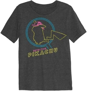 Jumping Beans Youth Boys Pokemon Detective Pikachu Neon Sign Movie Shirt New 4,7 - Picture 1 of 1