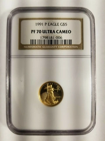 1991 P      Gold Eagle  G$5   NGC        PF 70 Ultra Cameo Cover