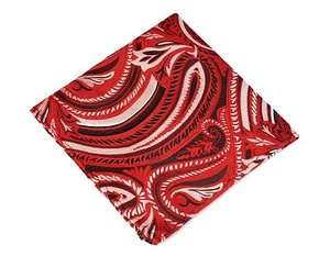 Lord R Colton Masterworks Pocket Square - Lake Toya Kimono Red Silk - $75 New - Picture 1 of 1