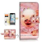 ( For Iphone 8 Plus ) Wallet Case Cover P21529 Cute Baby Pig