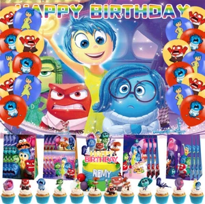 Inside Out Party Decorations Birthday Set Balloons Cake Topper Gift Bags Banner - Picture 1 of 8