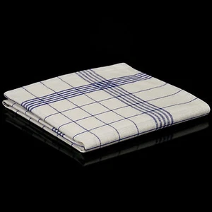 10er Set Halbleinen Geschirrtücher BLAU kariert 50x70cm Küchentücher Trockentuch - Bild 1 von 3
