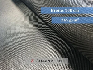 3qm Carbongewebe 245g/m² Köper, Kohlefaser, CFK, Z-HGC-Twill245, Rollenversand! - Afbeelding 1 van 4
