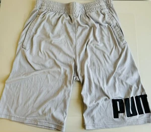 PUMA Boy's Active Shorts Light Gray Youth Extra Large (18-20) - Picture 1 of 7