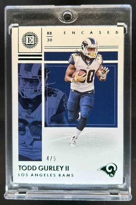2017 Panini Encased Todd Gurley II Emerald #4/5 Rams - Image 1 of 2