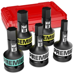 3/4" Antrieb Impact Sechskant Bit Set, 5 Stück Inbus Bit Steckschlüsselsatz, 14-24 mm, metrisch,... - Bild 1 von 6