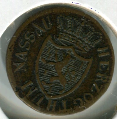 1832 Nassau German States William 3 Kreuzer Coin Wiesbaden 15.75mm KM#52 N#58706 - Image 1 of 2