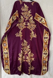 Vtg Winlar Elegant V Neck Caftan One Size Loungewear Nice! - Picture 1 of 10