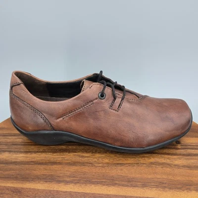Туфли женские Wolky 8 коричневые кожаные на шнуровке комфорт при ходьбе оксфорд квадратный носок - Изображение 1 из 4