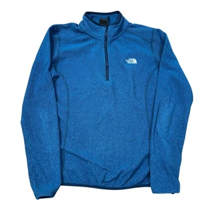 The North Face Micro Fleece Jumper 1/4 Zip Hiking Blue Womens Medium - Picture 1 of 7