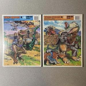 (2) Vintage NOS 1988 Tyco Dino Riders Frame Tray Puzzle Golden Puzzle SEALED!! - Picture 1 of 5
