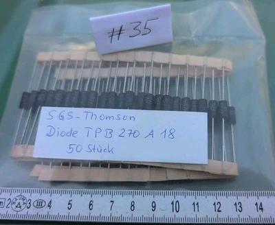 50x DIODOS ZENER SGS THOMSON TPB 270 A 18 C240 NOS Foto 1 de 4