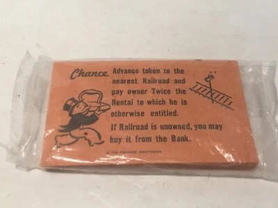 Tarjetas Monopoly Chance repuesto de colección marcadas 1936 Parker Brothers nuevas selladas Foto 1 de 2