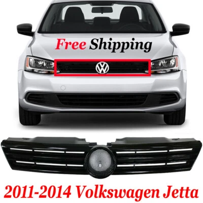 For 2011-2014 Volkswagen Jetta Front New Grille Gray Shell with Black Insert Foto 1 de 4