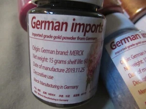 Merck German Imports Imported Grade Gold Powder 15 grams ea 10 Piece MultiColor - Picture 1 of 2